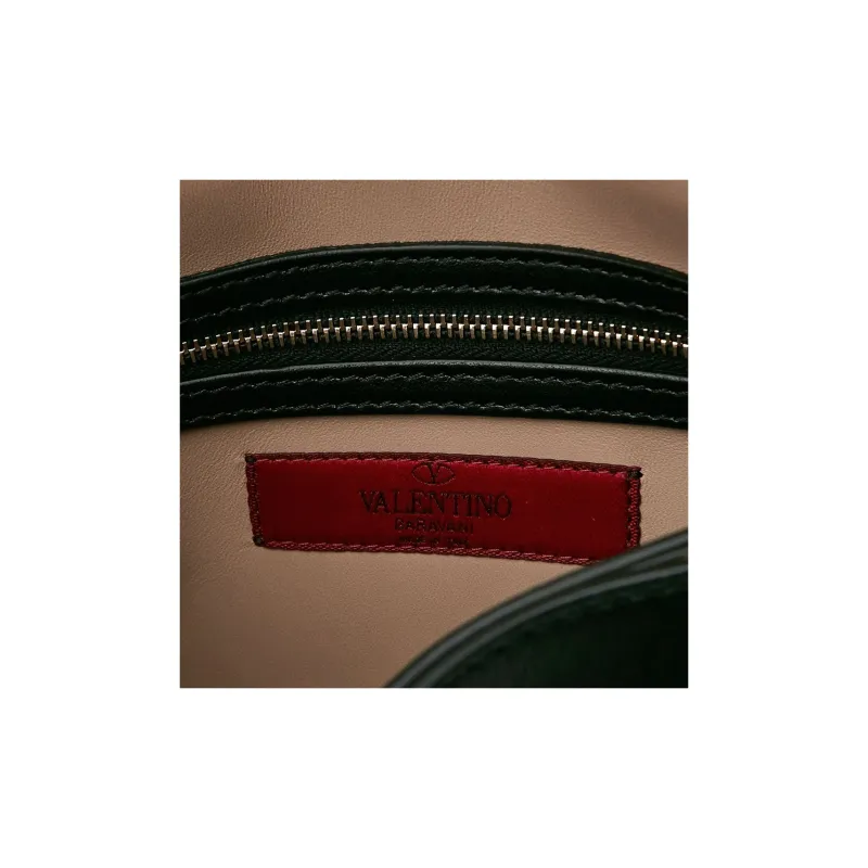 Valentino Leather Clutch Small Size Women's Black-5
