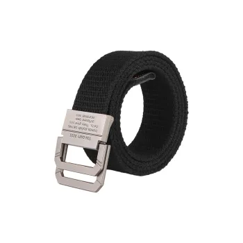 ACUC Double Ring Buckle Korean Style Casual Canvas Belt Unisex 3.5cm
