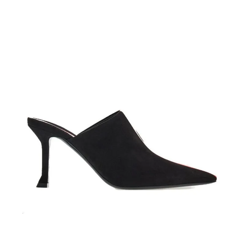 FERRAGAMO 85mm Stripe-detail Suede Mule-1