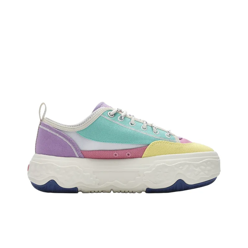 FILA ROCK Rock Shoes Anti-Slip Wear-Resistant Low-Top Canvas Shoes Women's Yellow Blue-1