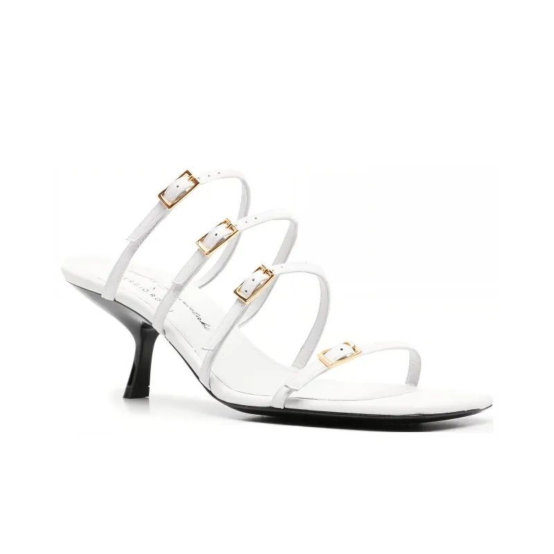 SERGIO ROSSI Rubber Sole Slide Slippers Women's White-2