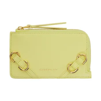 Givenchy Voyou Floral Calfskin Card Holder Women's Light Yellow