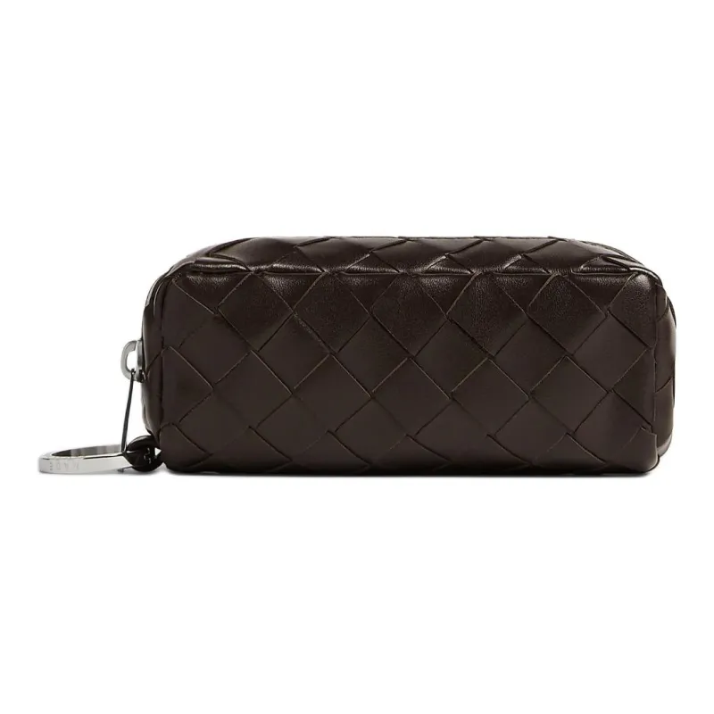 Bottega Veneta Cow Leather Clutch Trumpets Men's Chocolate Brown-0