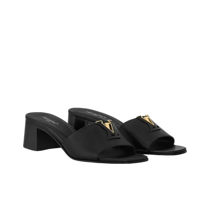 LOUIS VUITTON Capri Slip Resistant Slide Slippers Women's Black-1