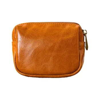Back Step Cow Leather Coin Purse Regular Unisex Sunset Yellow/Black