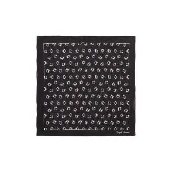 Ralph Lauren Purple Label Silk Scarves Unisex Black