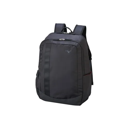 Mizuno Polyester Backpack Unisex Black & Red