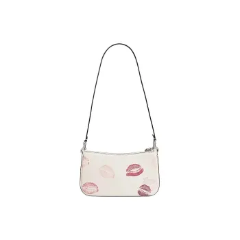 COACH Penn Cow Leather Crossbody Bag Shoulder Bag Small Size Women's Silver & Chalk Multicolor