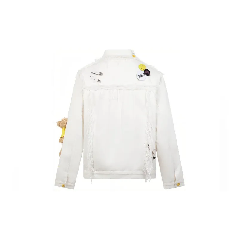 13 DEMARZO SMILEY Denim Jacket Unisex-3