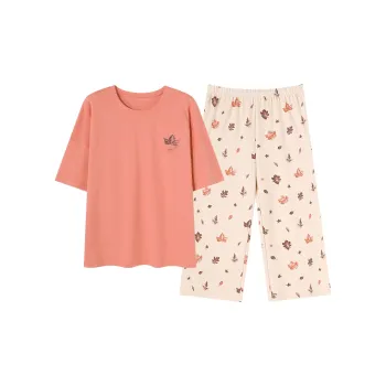 JinShaLa Pajama Set Women's Orange Red
