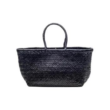 Dragon Diffusion Cow Leather Handbag Trumpets Women's Black