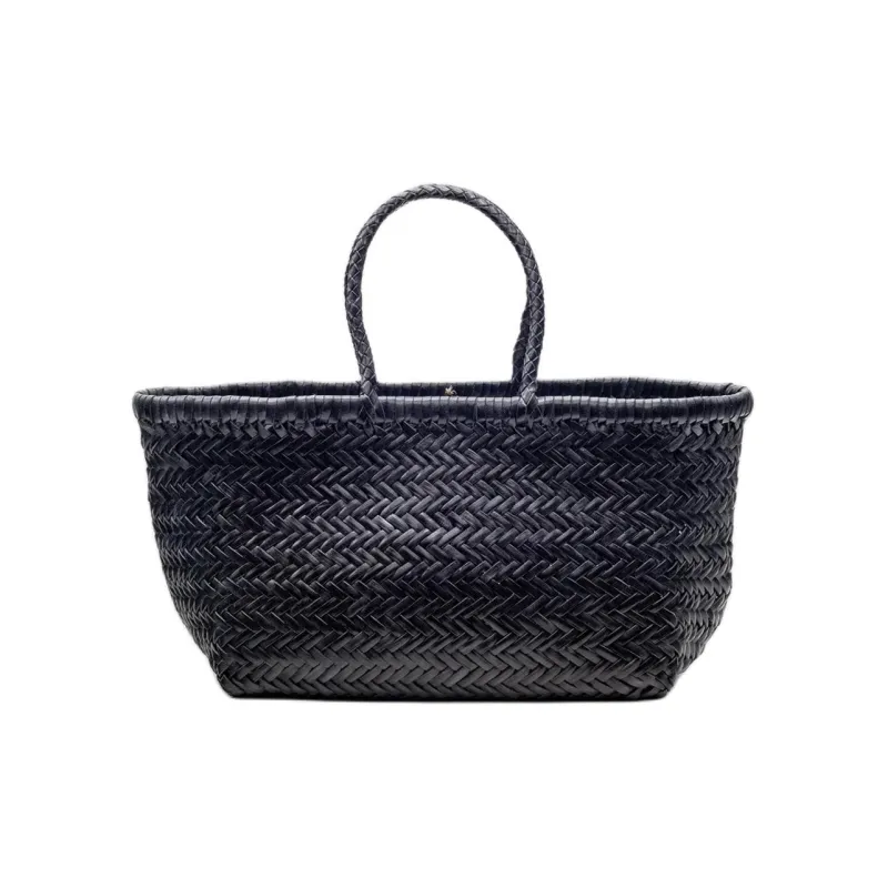 Dragon Diffusion Cow Leather Handbag Trumpets Women's Black-0