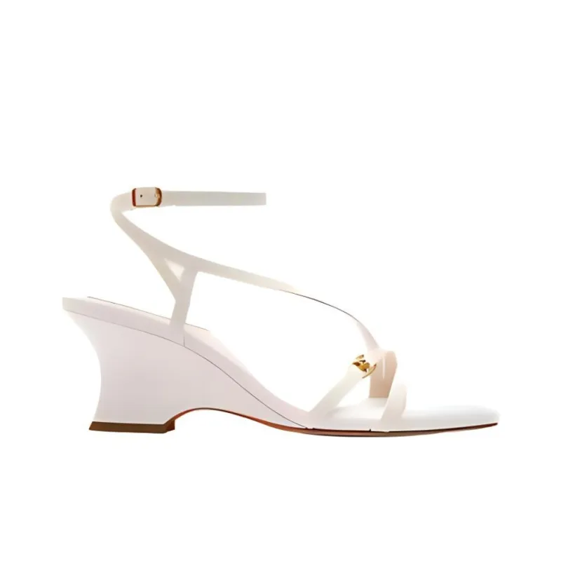 COACH Cait One Strap Sandals 6.5cm Women's White-1