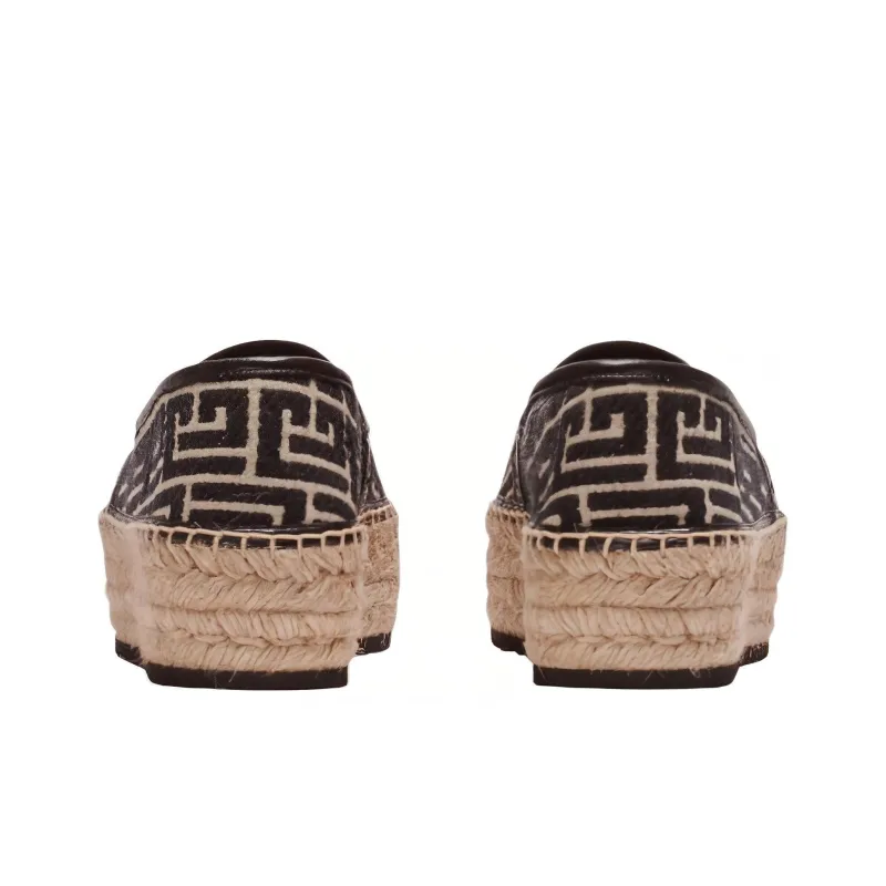 BALMAIN Monogram Platform Espadrilles-3