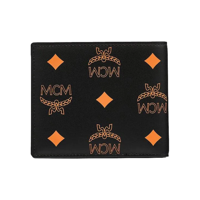 MCM Bifold Wallet Splash Logo Orange-2