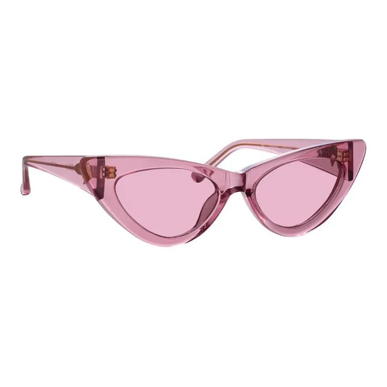 The Attico Acetate Irregular Shape Sunglasses Women's Light Purple-1