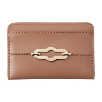 Mulberry Calfskin Credit Card Holder Card Case Women's Ferret Brown