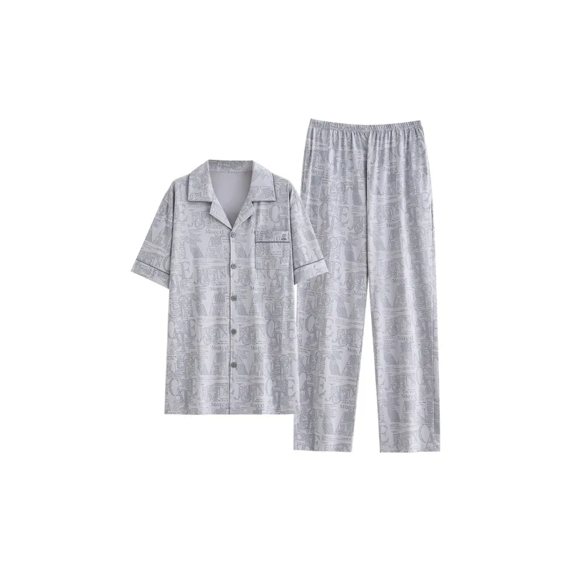 Follow The United States Pajama Set Men's Light Gray-0