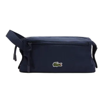 LACOSTE Recycled Polyester Toiletry Bag Unisex Blue