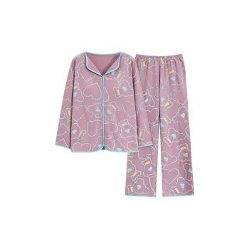 The Story Of The Flower Season Pajama Set Women's Light Purple