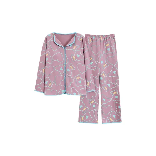 The Story Of The Flower Season Pajama Set Women's Light Purple