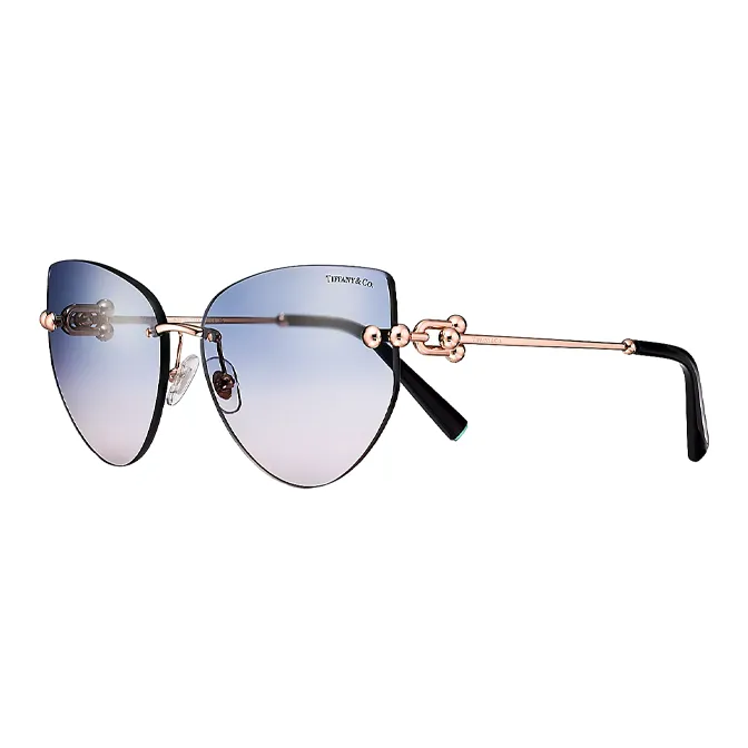 TIFFANY & CO. Metal Butterfly Sunglasses Women's Rose Gold-0
