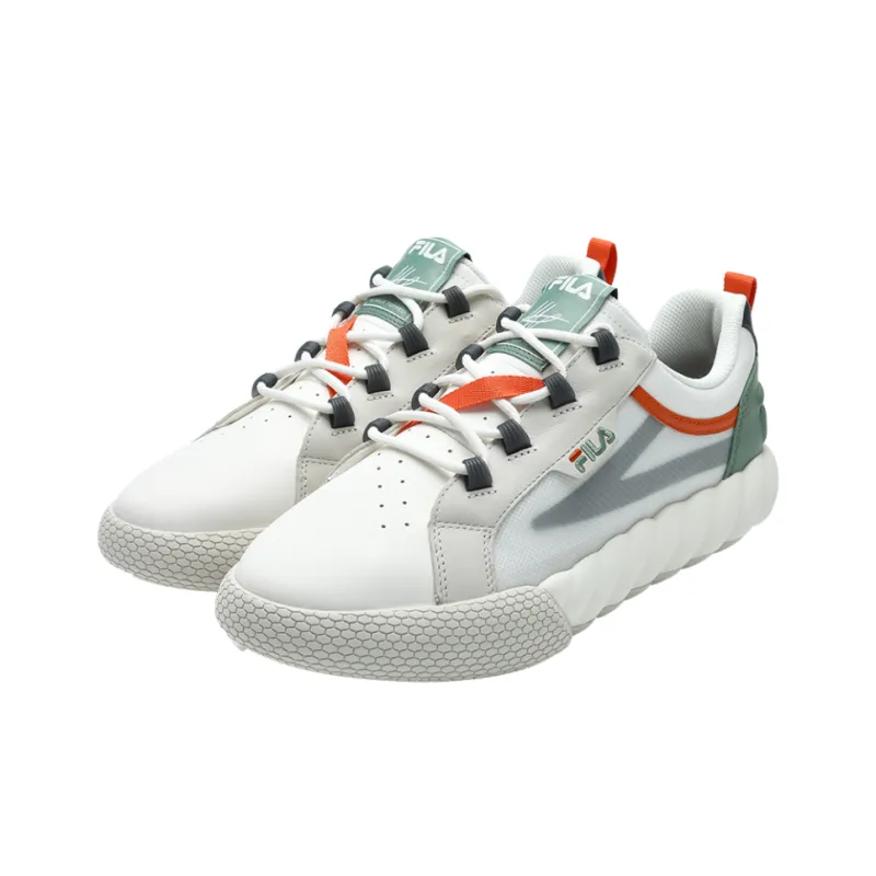 FILA CAMPO Low-Top Skateboard Shoes Men's White Green-2