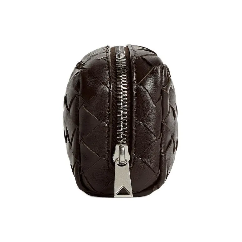 Bottega Veneta Cow Leather Clutch Medium Size Men's Chocolate Brown-1