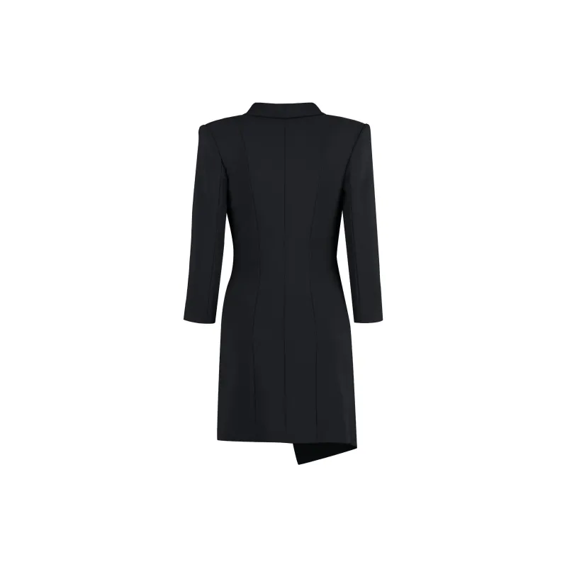Elisabetta Franchi Asymmetric Crepe Mini Dress-1