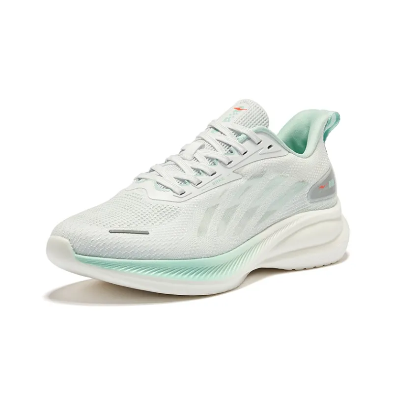 Erke Cushioning Lightweight Low Top Sprint Running Shoes Men's Erke White Bubble Green-2