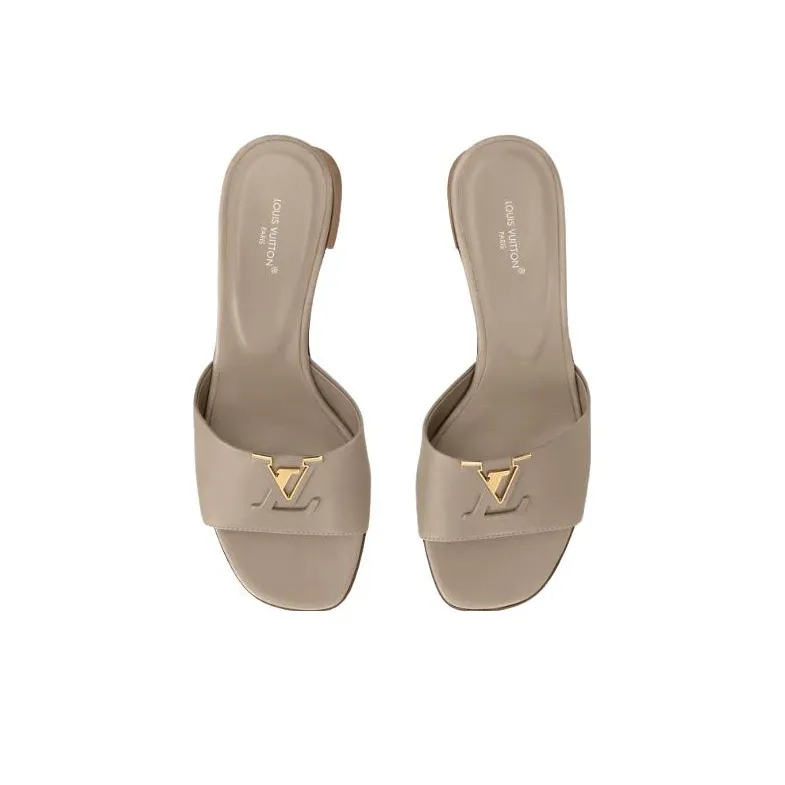 LOUIS VUITTON Capri Slide Slippers Women's Khaki-2