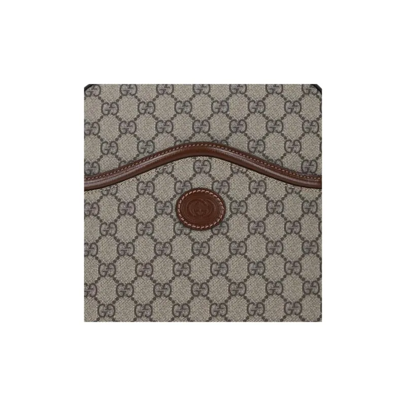 GUCCI Coated Canvas With Leather Messenger Bag, Crossbody Bag, Shoulder Bag Men's-3