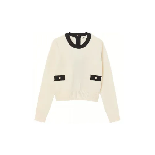 Sandro Contrast-trim Wool Jumper