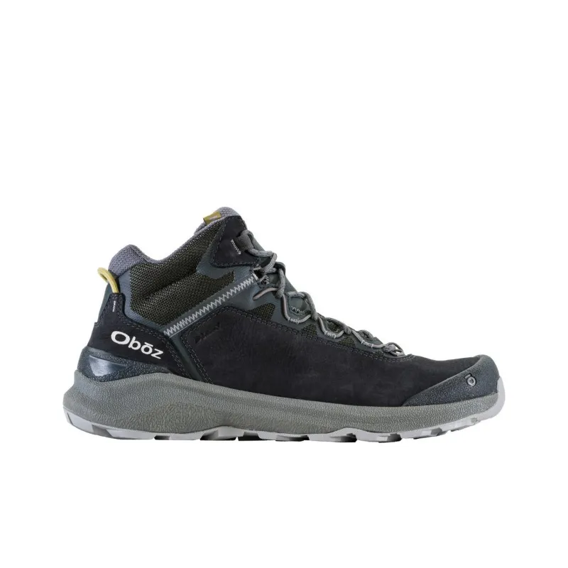 Oboz Footwear Cottonwood Mid Waterproof Cushioned Slip-Resistant Mid-Top Outdoor Shoes Men's Black Gray-1