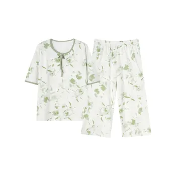 JinShaLa Pajama Set Women's Light Green