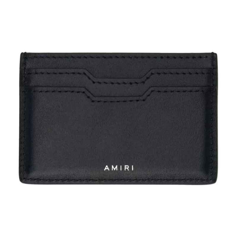 AMIRI Leather Card Holder Men's Black-1