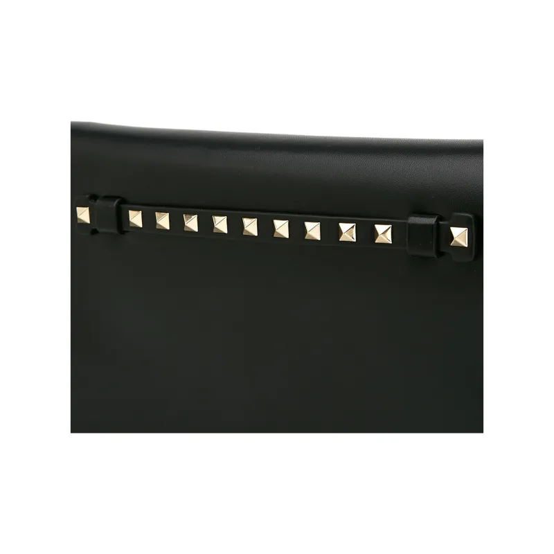 Valentino Leather Clutch Small Size Women's Black-8