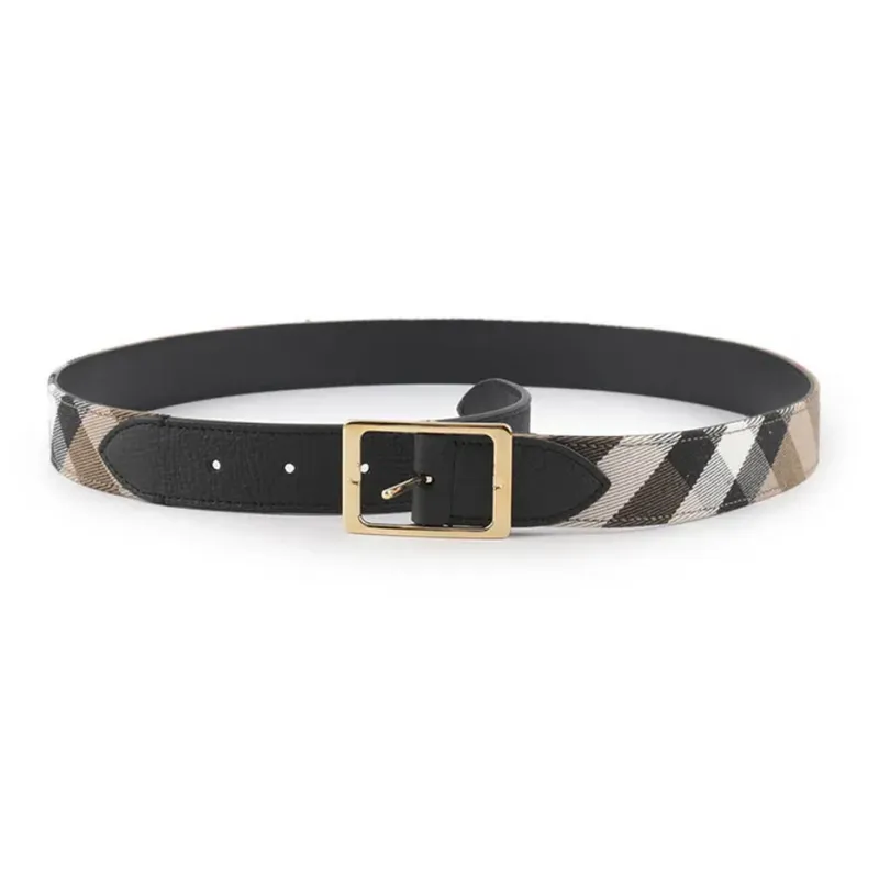 Burberry Cow Leather Belts Women's Brown Width 3cm-0