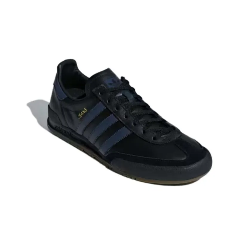Adidas Originals Jeans Cushioning Wear-Resistant Low-Top Skateboard Shoes Men's Black Blue-2