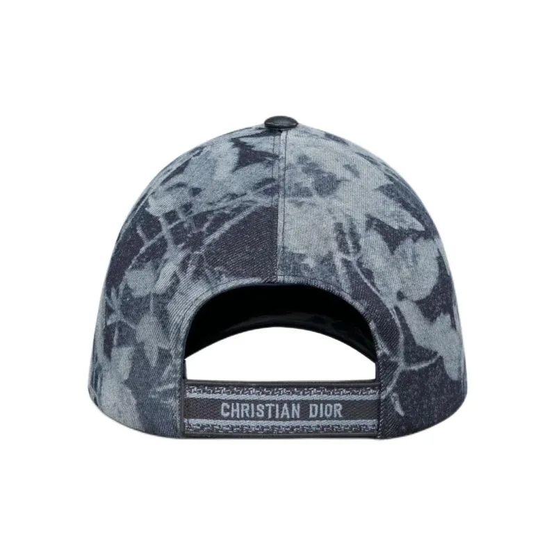 DIOR Cotton Baseball Caps Women's Dark Blue-2