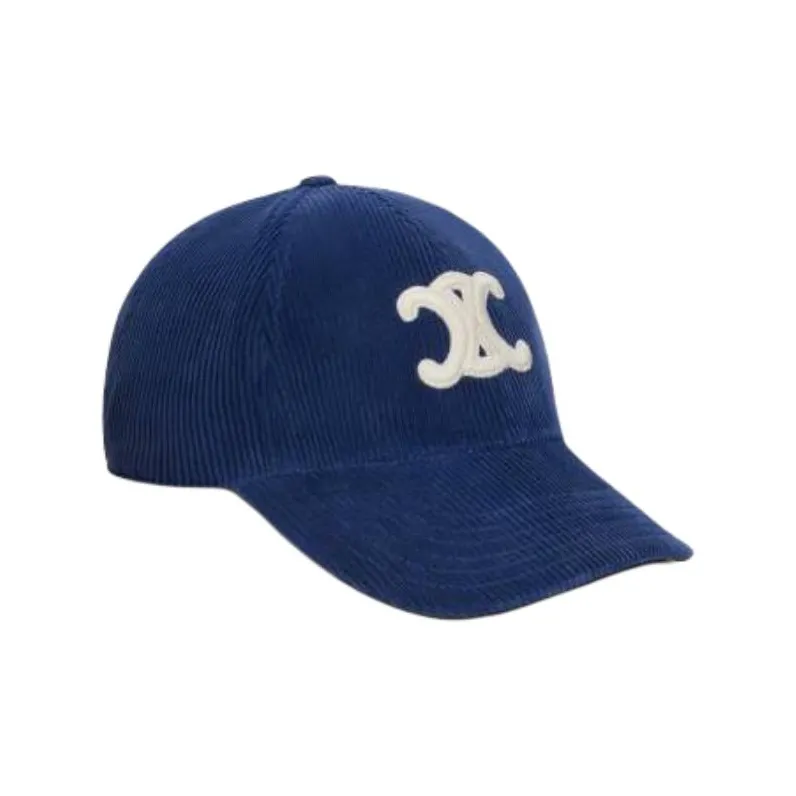 CELINE Triomphe Baseball Cap In Corduroy-1
