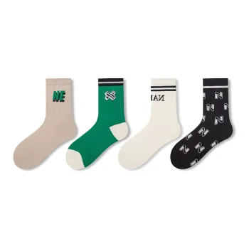 NAIER Mid Calf Socks Women's 4 Pack Mixed Color
