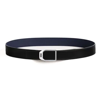HERMES Stirrups Leather Belts Men