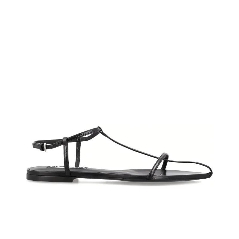 JIL SANDER Caged Leather Sandals-1