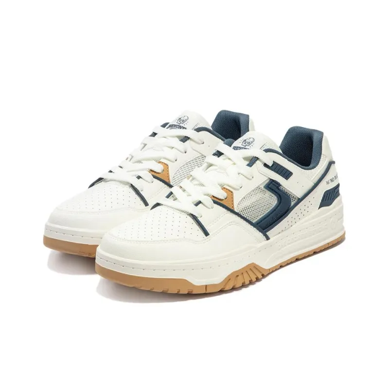 361° Cloud Journey Cushioning Wear Resistant Low Top Skateboard Shoes Men's White Blue-1