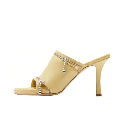 Burberry 85mm Decorative-zip Leather Sandals