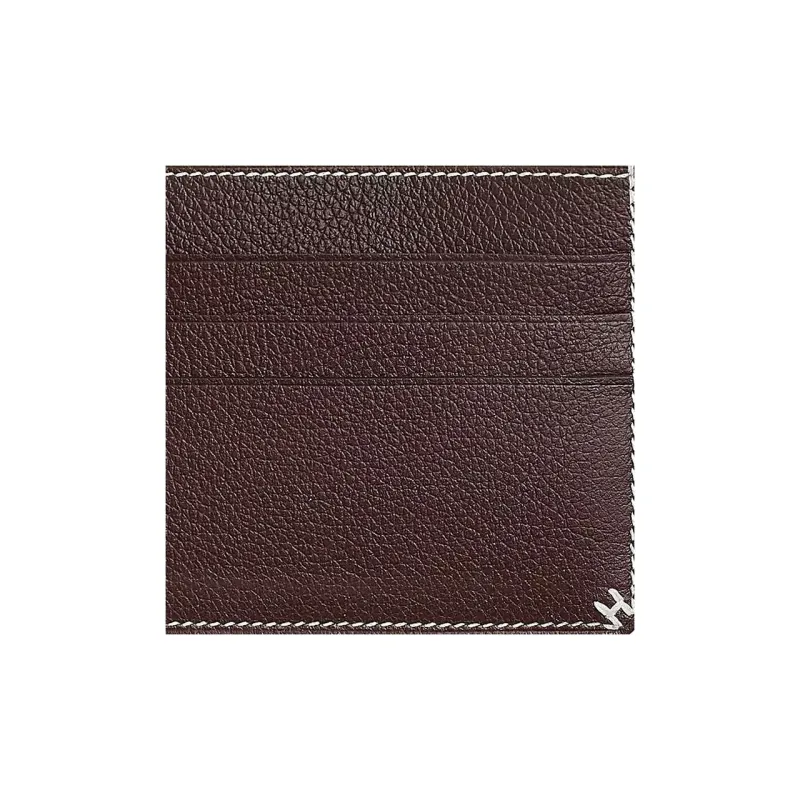 HERMES Evercolor Calfskin Card Holder Women's 44 Moka Mocha-2