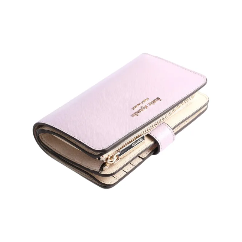 Kate Spade Spencer Saffiano Cow Leather Wallet Unisex Lavender-2