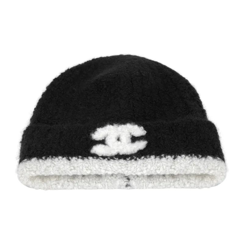 CHANEL Yarn Beanies Women's Black-2