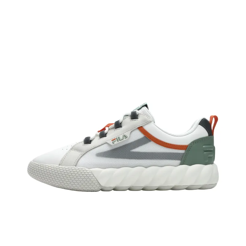 FILA CAMPO Low-Top Skateboard Shoes Men's White Green-0